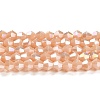 Opaque Solid Color Electroplate Glass Beads Strands GLAA-F029-P4mm-A06-1