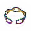 Open Oval Cuff Rings RJEW-N038-029-3