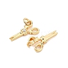 SHEGRACE Brass Micro Pave Clear Cubic Zirconia Pendants XGRQ2C859-403G-2
