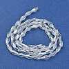 Electroplate Glass Beads Strands EGLA-R020-8x4mm-13-2