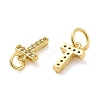 Brass Micro Pave Cubic Zirconia Pendants KK-M273-02G-T-2