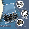 12Pcs 6 Size 201 Stainless Steel Grooved Finger Ring Settings STAS-TA0002-15B-4