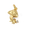 Brass Micro Pave Cubic Zirconia Pendants KK-P308-24G-1
