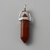 Natural Red Jasper Double Terminal Pointed Pendants LS-G-TAC0001-07A-1
