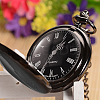 Openable Flat Round Alloy Pendant Pocket Watches LS-WACH-D046-3