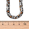 304 Stainless Steel Leopard Print Flat Snake Chain Necklaces for Women NJEW-A044-02B-P-5