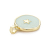 Brass Enamel Pendants KK-Q283-057J-NR-3