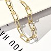 Brass Paperclip Chain Bracelets BJEW-C138-01G-3