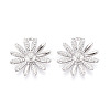 304 Stainless Steel Daisy Pendants STAS-T069-43P-1
