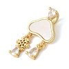 Brass Micro Pave Cubic Zirconia Pendants KK-K298-24A-G-2
