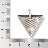 Rack Plating Brass Micro Pave Cubic Zirconia Pendants KK-L224-039P-3