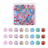 240Pcs 8 Colors Transparent Baking Paint Glass Beads GLAA-TA0001-18-1