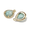 Natural Amazonite Faceted Teardrop Pendants G-U028-02G-04-2