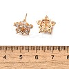 Brass Micro Pave Cubic Zirconia Stud Earrings EJEW-R018-10G-01-5