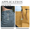 2Pcs 2 Colors Brass Empty Pouch Stone Holder for Keychain KEYC-TA0001-34-8