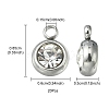 20Pcs 201 Stainless Steel Rhinestone Charms STAS-YW0002-02A-5