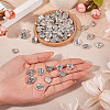 80Pcs 8 Styles Tibetan Style Alloy Beads TIBEB-TA0001-31-7