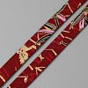 5M Japanese Printed Bird Cotton Ribbons OCOR-WH0089-25A-05-1
