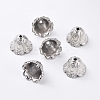 Tibetan Style Alloy Bead Caps TIBEB-EA9700YKG-P-FF-2