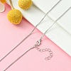Brass Square Snake Chain Necklace for Men Women MAK-YW0001-08-5