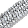 Electroplate Opaque Glass Beads Strands X-EGLA-A035-P8mm-A22-1
