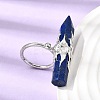 Natural Lapis Lazuli & Brass Cuff Rings for Women RJEW-G374-01P-07-3