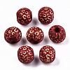 Painted Natural Wood Beads X-WOOD-T021-53A-08-1