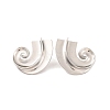 Brass Cubic Zirconia Stud Earrings for Women EJEW-U015-12P-1