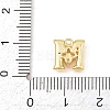 Brass Micro Pave Clear Cubic Zirconia Charms KK-Z151-18G-M-3