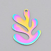 Ion Plating(IP) 201 Stainless Steel Pendants STAS-S105-LA557-1