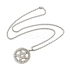 Non-Tarnish 201 Stainless Steel Pendant Necklaces NJEW-H030-02P-2