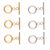 20Sets 2 Colors Ion Plating(IP) 304 Stainless Steel Ring Toggle Clasps STAS-CJ0001-204-4