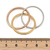 201 Stainless Steel Trinity Interlocking Ring Finger Rings FS-WG6776A-03-4