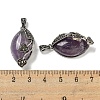 Natural Amethyst Horse Eye Pendants G-F766-01AS-04-3