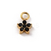 304 Stainless Steel Rhinestone Pendants STAS-M110-26G-2