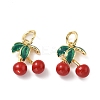 Brass Enamel Charms LS-KK-V014-02G-1