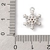 Brass Pave Clear Cubic Zirconia Charms KK-V016-03P-3