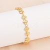 304 Stainless Steel Heart Link Chain Bracelets for Valentine's Day Gift LS-BJEW-D359-17C-G-5
