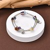 Three Loops Natural Gemstone Beaded Wrap Bracelets BJEW-JB02331-03-4