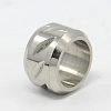 Tarnish Resistant 304 Stainless Steel Large Hole Column Carved Oval Beads STAS-G037-07-2