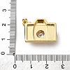 Brass Micro Pave Cubic Zirconia & Enamel Pendants X-KK-Q098-36G-B-3