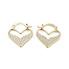 Rack Plating Brass Micro Pave Cubic Zirconia Hoop Earring EJEW-C081-37G-1