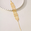 Hollow Brass Flower Wide Link Bracelets for Women LG8079-1