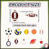 40Pcs 10 Styles Sports Goods Theme Alloy Enamel Pendants ENAM-ME0001-57-2