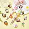 15Pcs 15 Styles Easter Theme Food Grade Eco-Friendly Silicone Beads SIL-CJ0002-71-6