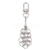304 Stainless Steel Empty Stone Holder Chain Pouch Pendant Decorations HJEW-JM01884-01-1