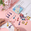 20Pcs Butterfly Alloy Enamel Locking Stitch Markers HJEW-SC0001-52-3
