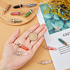 Natural & Synthetic Gemstone Pointed Pendants with Alloy Findings G-PH0001-06-3