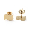 PVD Vacuum Plating 304 Stainless Steel Stud Earrings for Women EJEW-A048-46F-G-2