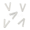 Tarnish Resistant 304 Stainless Steel Letter Charms LS-STAS-O072-V-2